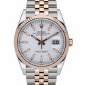 Rolex Datejust 36 126231 with white dial and steel & rose gold case