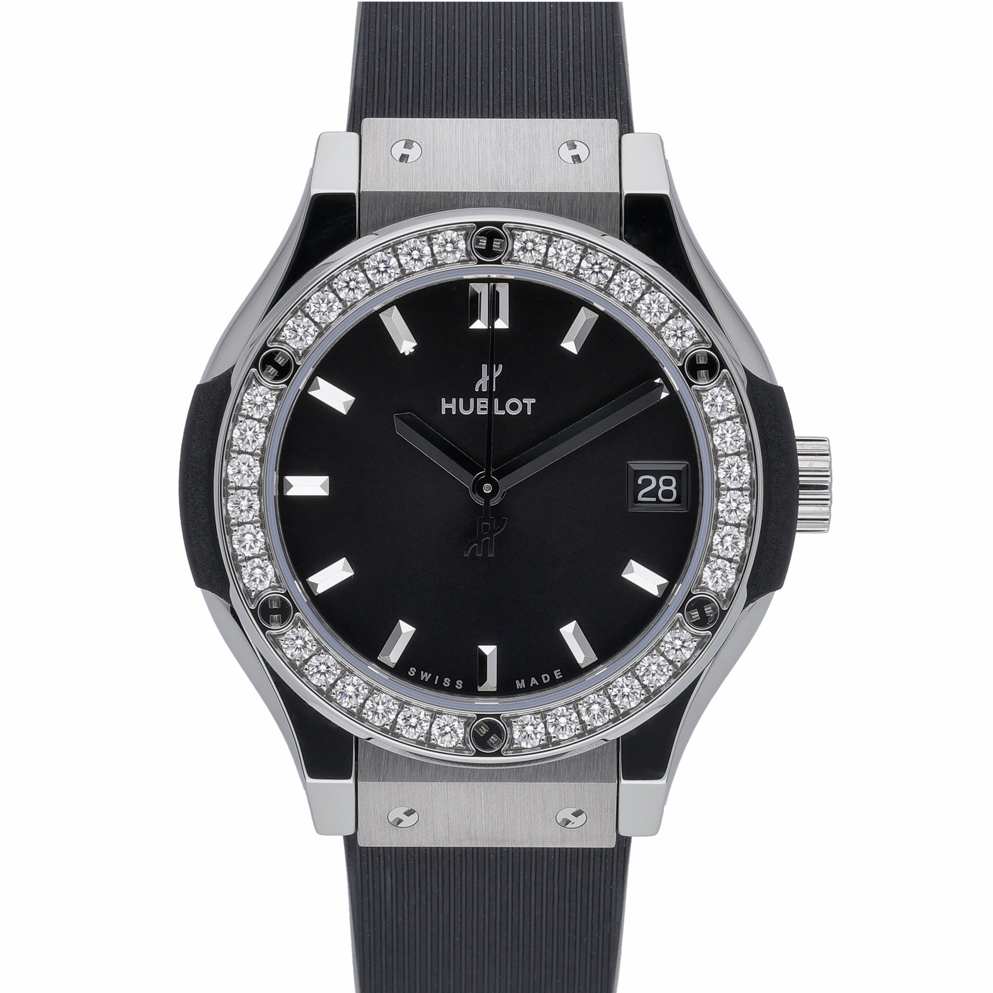 Hublot Classic Fusion 581.NX.1470.RX.1104 with black dial and titanium case