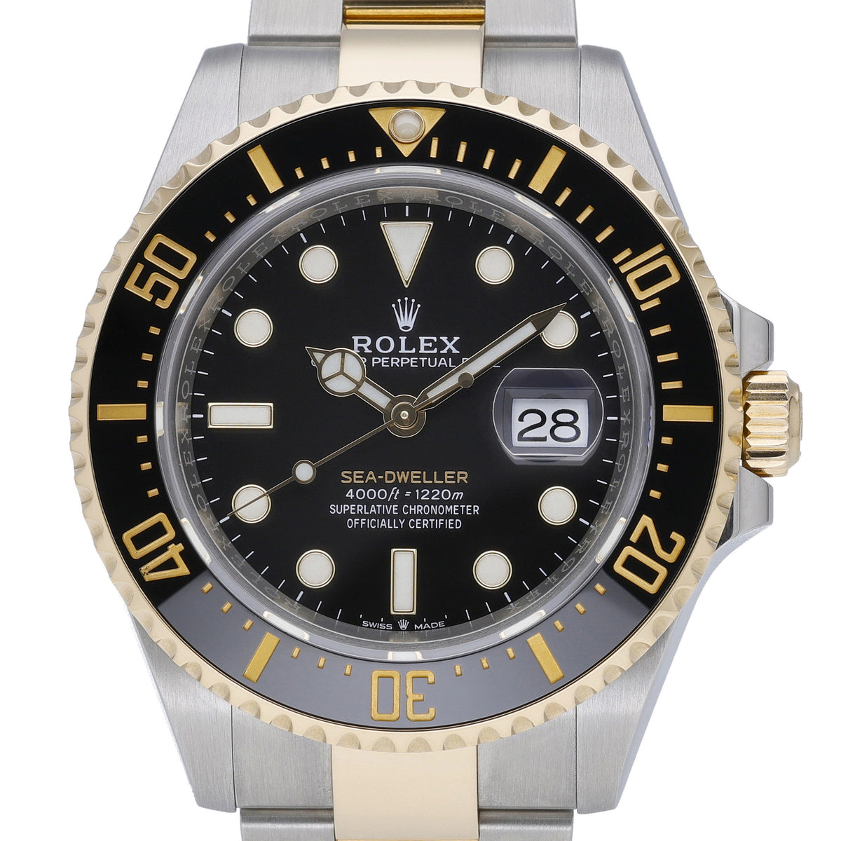 Rolex Sea-Dweller 126603 with black dial and steel & yellow gold case
