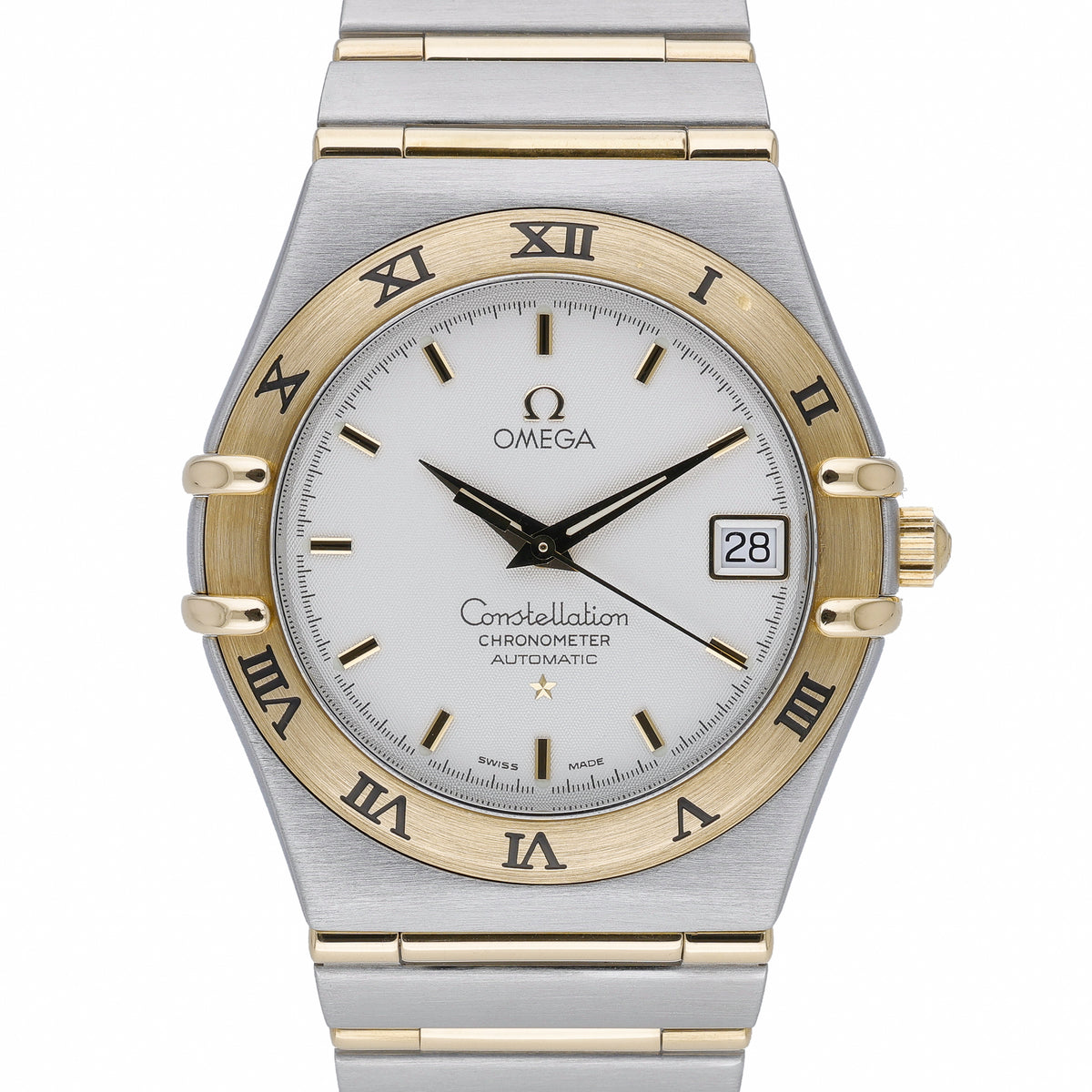 Omega Constellation 368.1201 with champagne dial and steel & yellow gold case