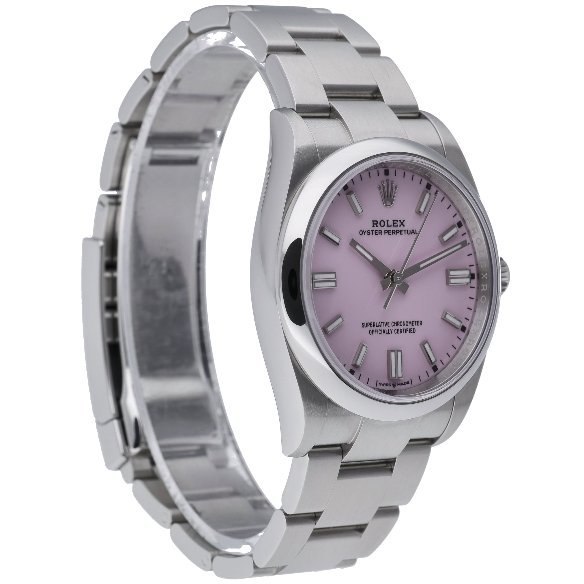Rolex Oyster Perpetual 126000 with pink dial and oystersteel case - product image 4
