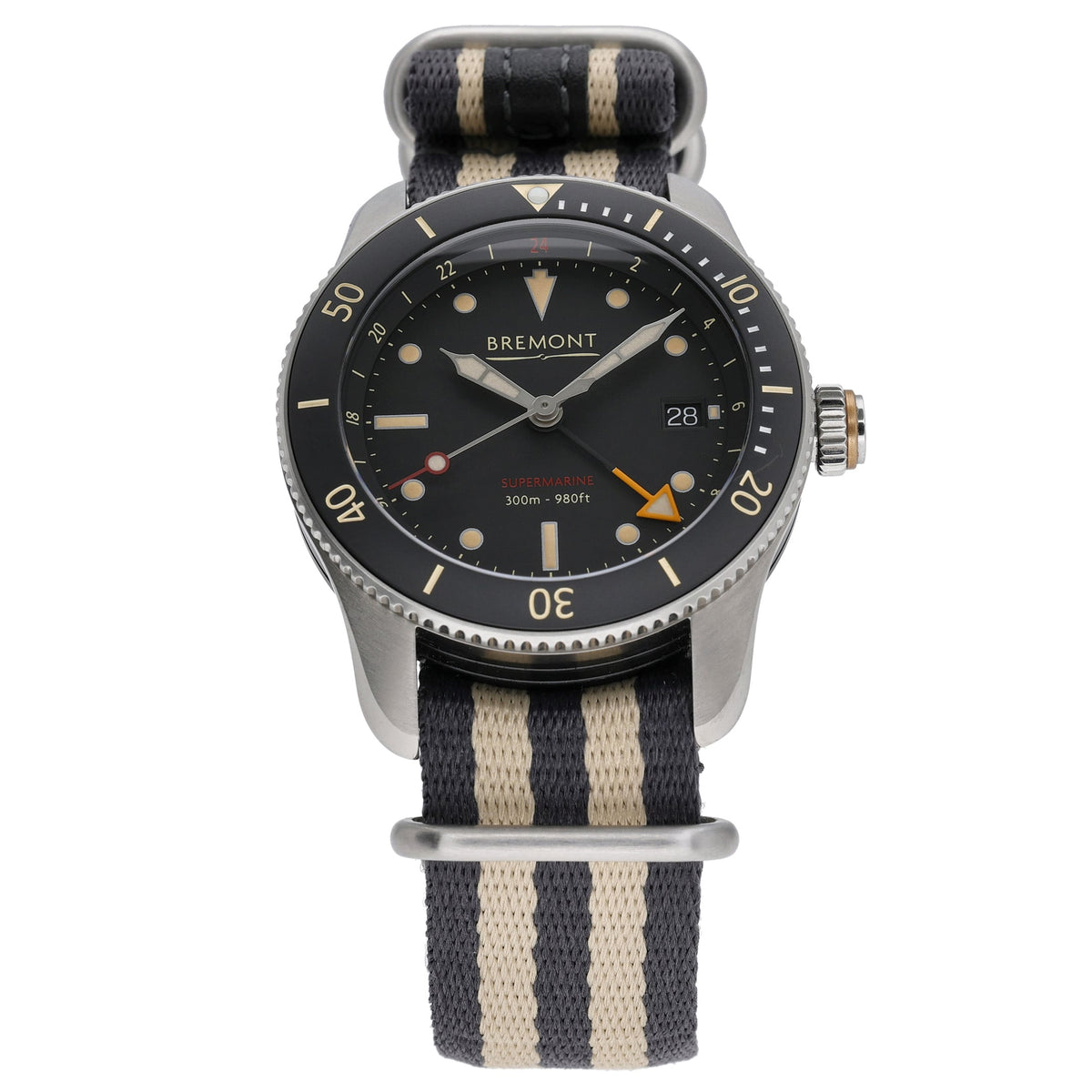 Bremont Supermarine S302-BK-R-S with black dial and steel case - product image 3