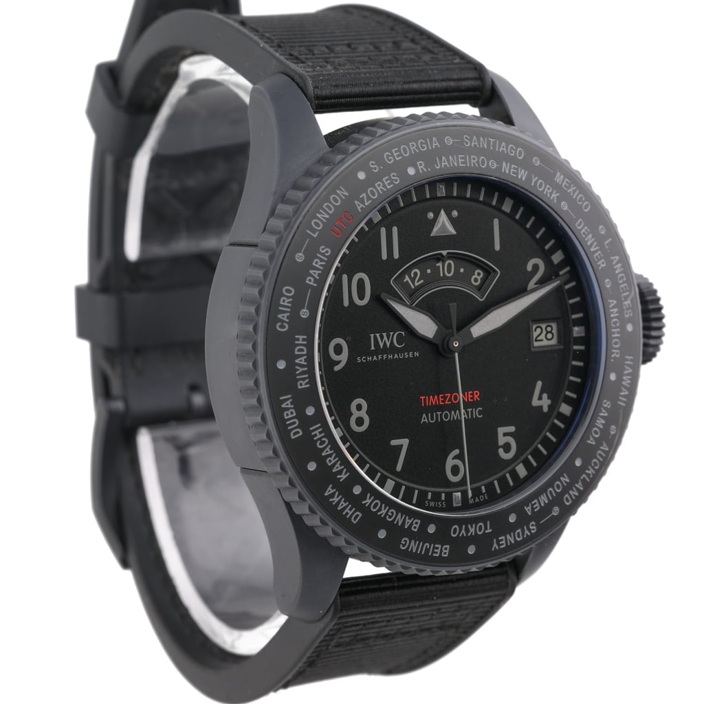 IWC Timezoner Top Gun Ceratanium IW395505 with black dial and ceramic case - product image 4