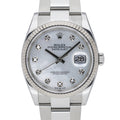 Rolex Datejust 36 126234 with mop diamond dial dial and steel & white gold case