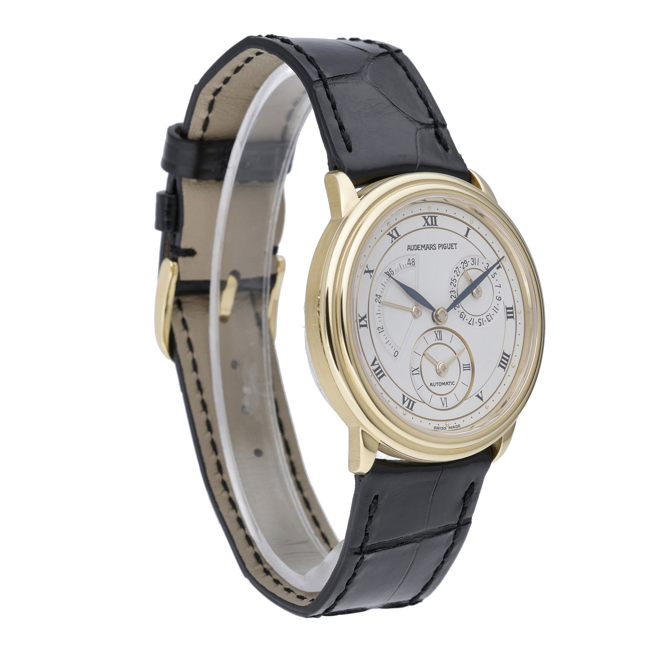 Audemars Piguet Dual Time 25685BA with white dial and 18ct yellow gold case - product image 4