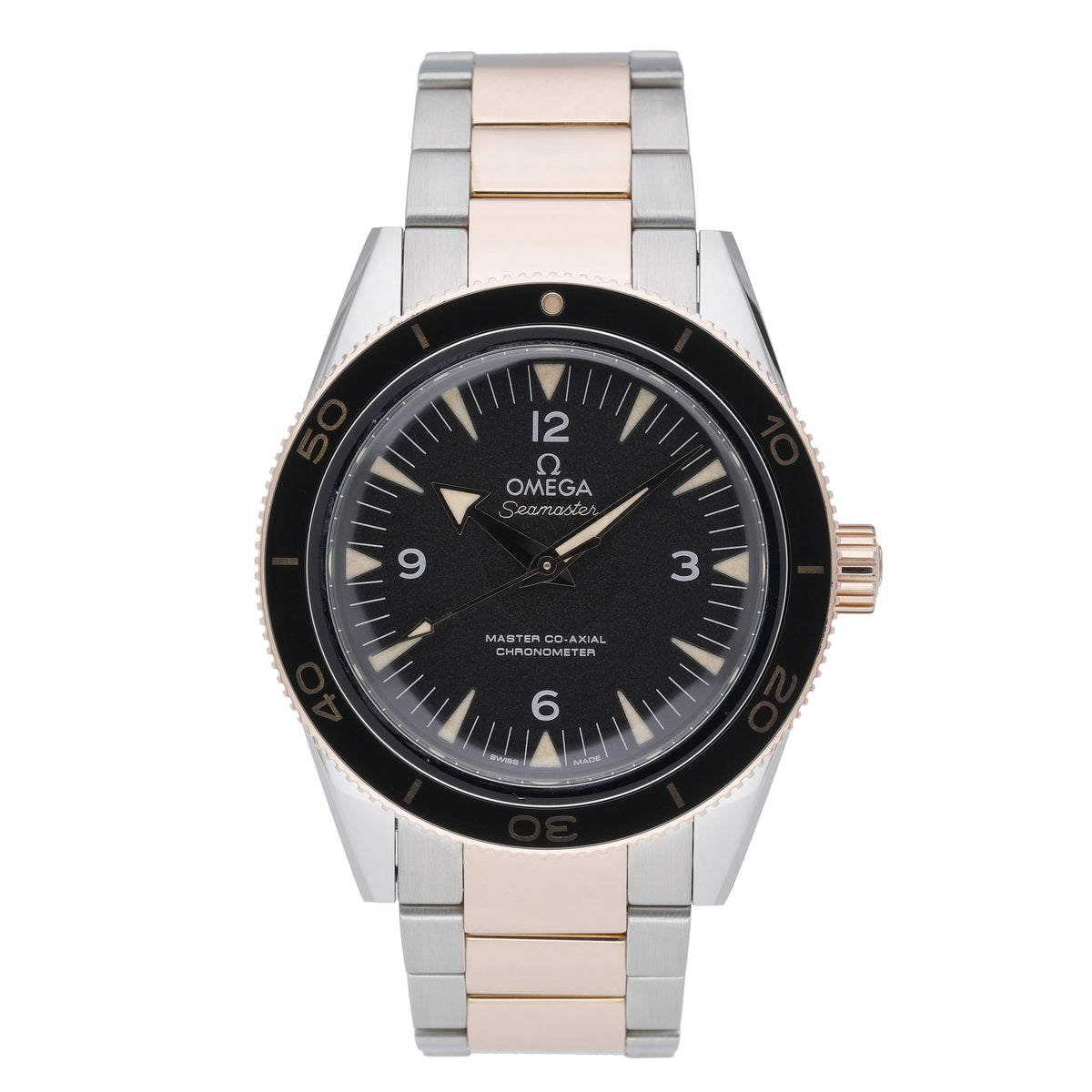 Omega Seamaster 300 233.20.41.21.01.001 with black dial and steel & rose gold case - product image 2