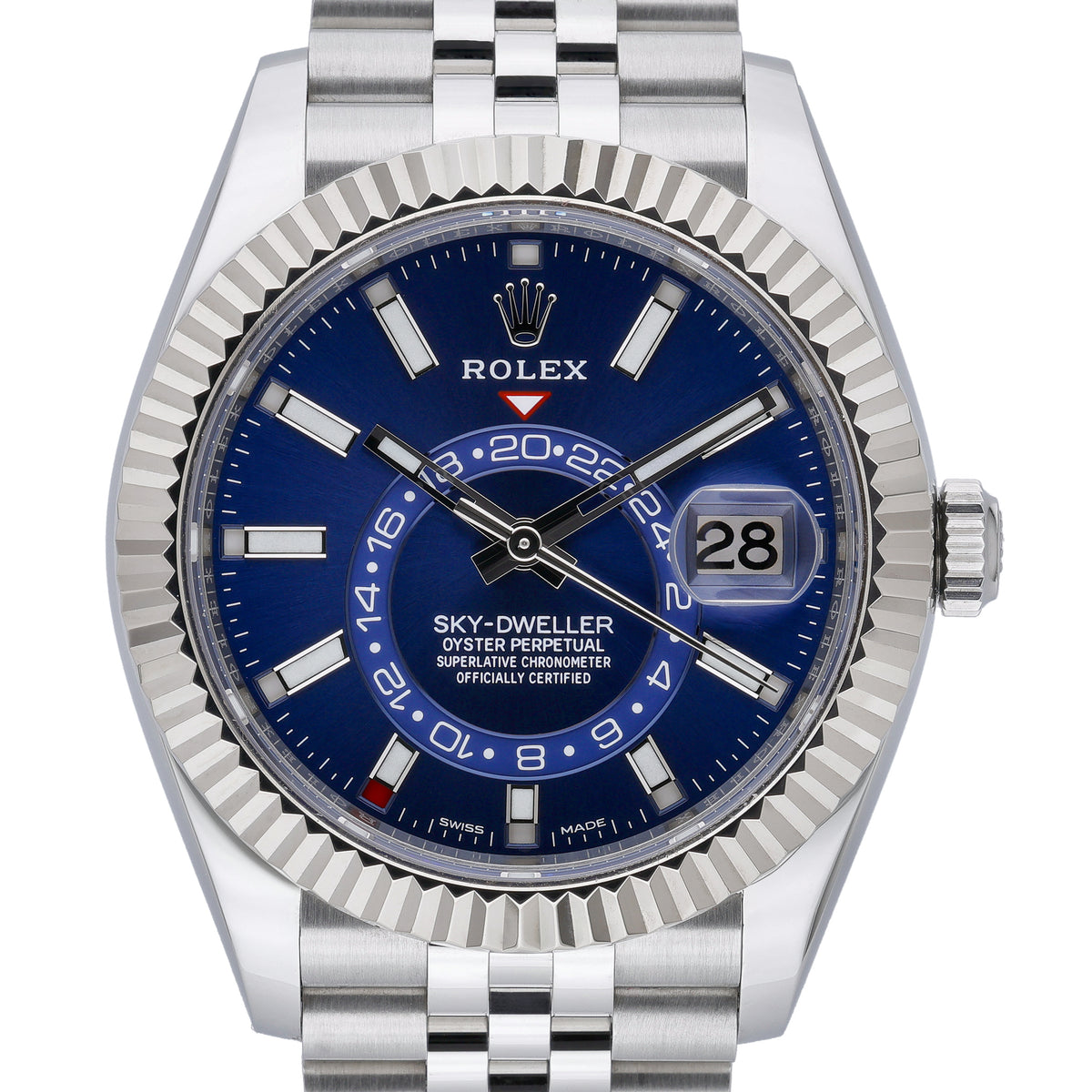 Rolex Sky-Dweller 326934 with blue dial and steel & white gold case