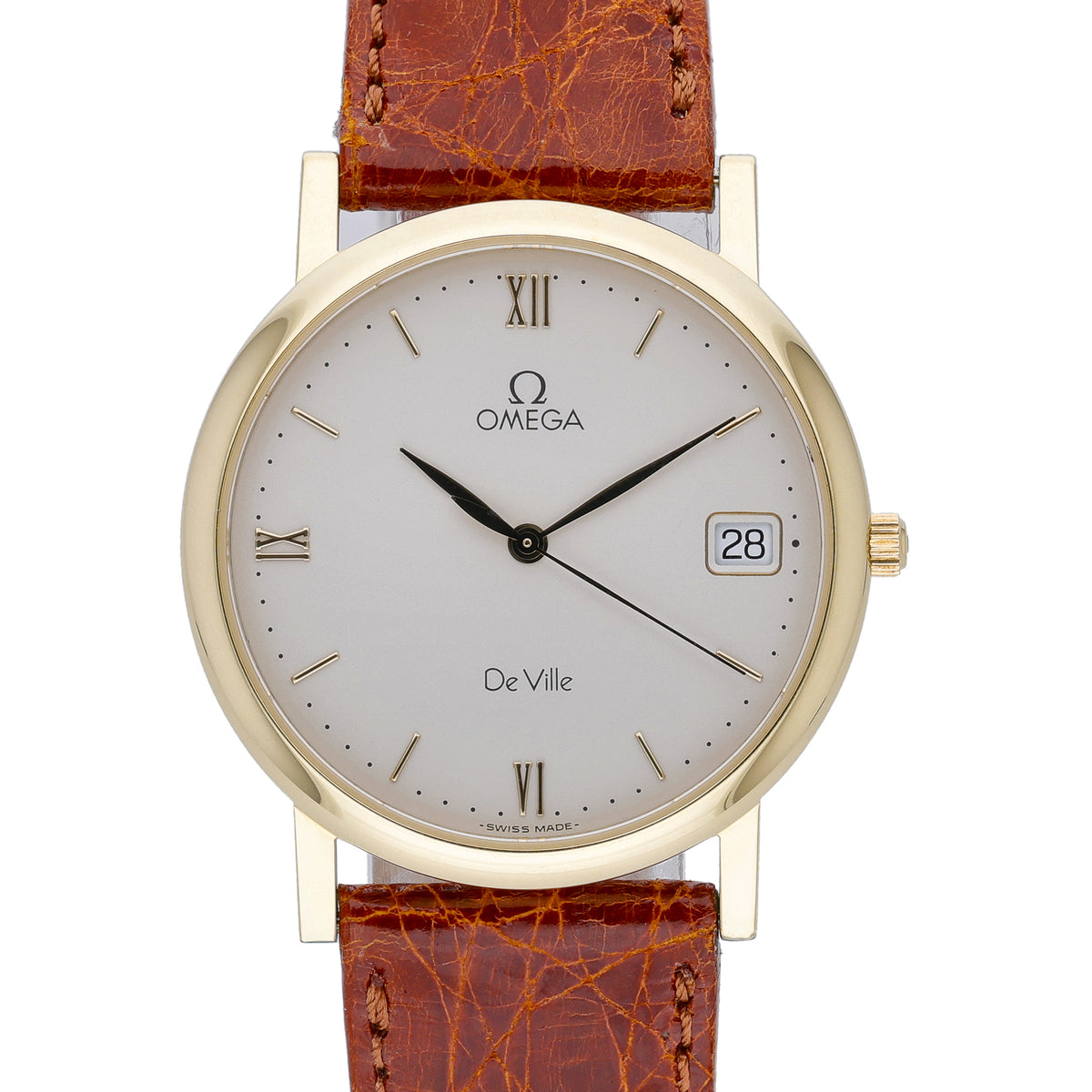 Omega De Ville 55319004 with silver dial and 18ct yellow gold case