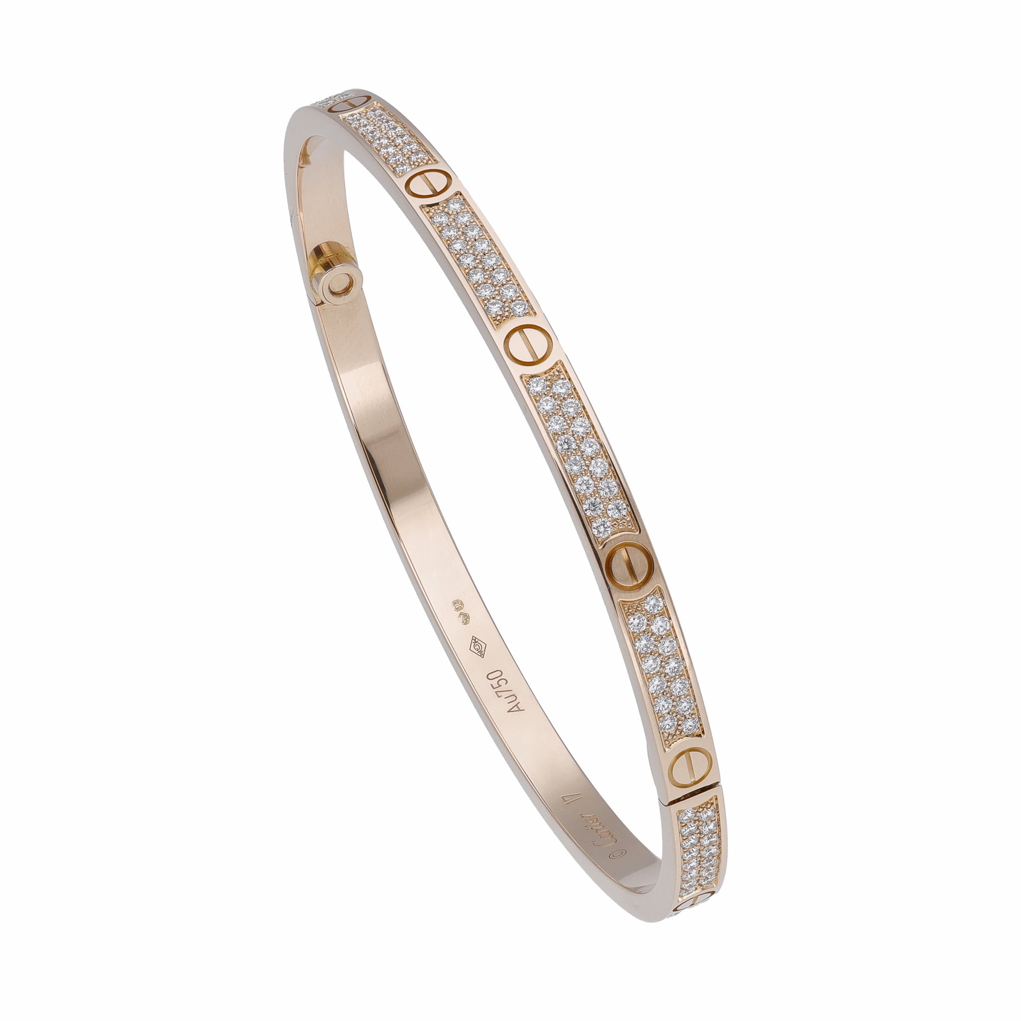 Cartier LOVE bracelet, small model, paved image 1