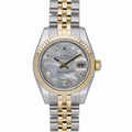 Rolex Datejust 26 179173 with white mop dial and steel & yellow gold case