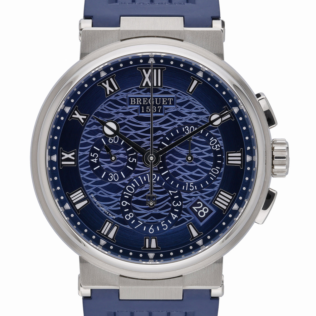 Breguet Marine 5527BB/Y2/5WV with blue dial and 18ct white gold case