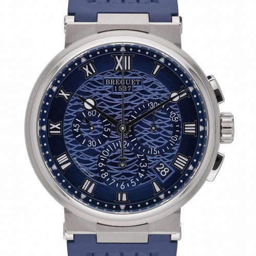 Breguet Marine 5527BB/Y2/5WV with blue dial and 18ct white gold case
