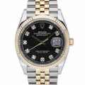 Rolex Datejust 126233 with black dial and steel & yellow gold case