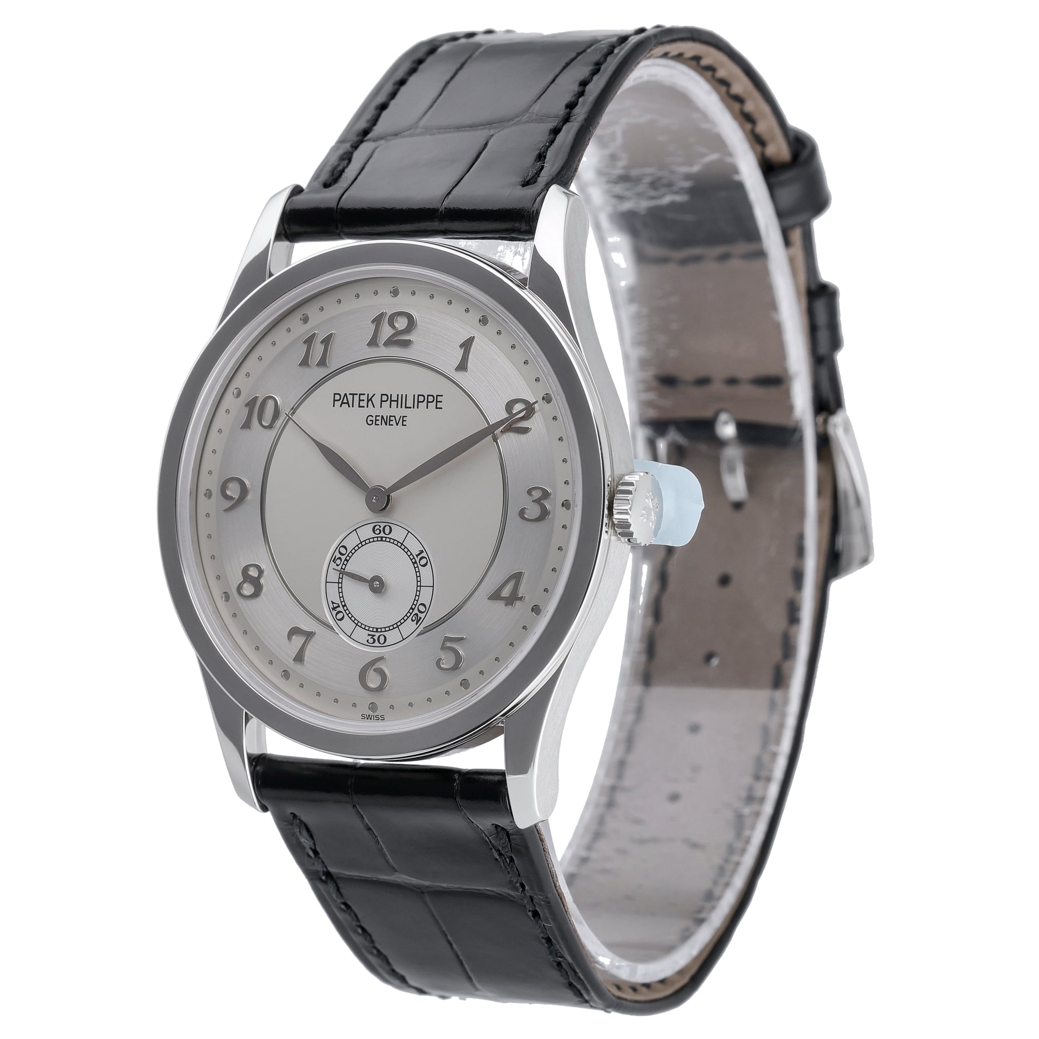 Patek Philippe Calatrava 5196P-001 with silver dial and platinum case - product image 3