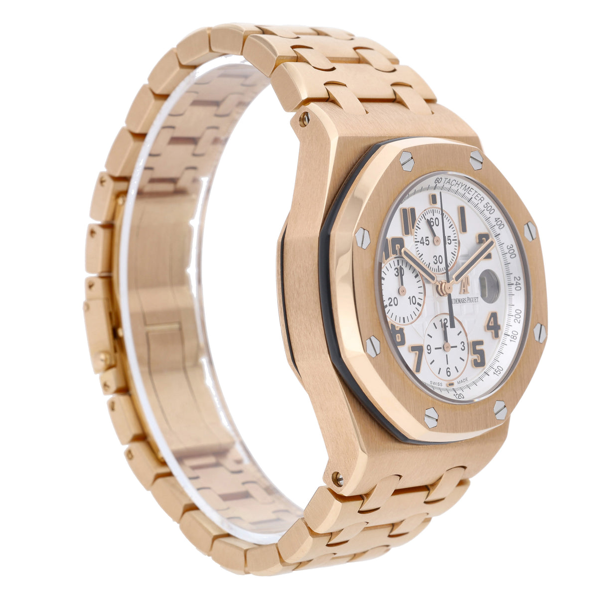 Audemars Piguet Royal Oak Offshore Chronograph 26170OR.OO.1000OR.01 with white dial and 18ct rose gold case - product image 4