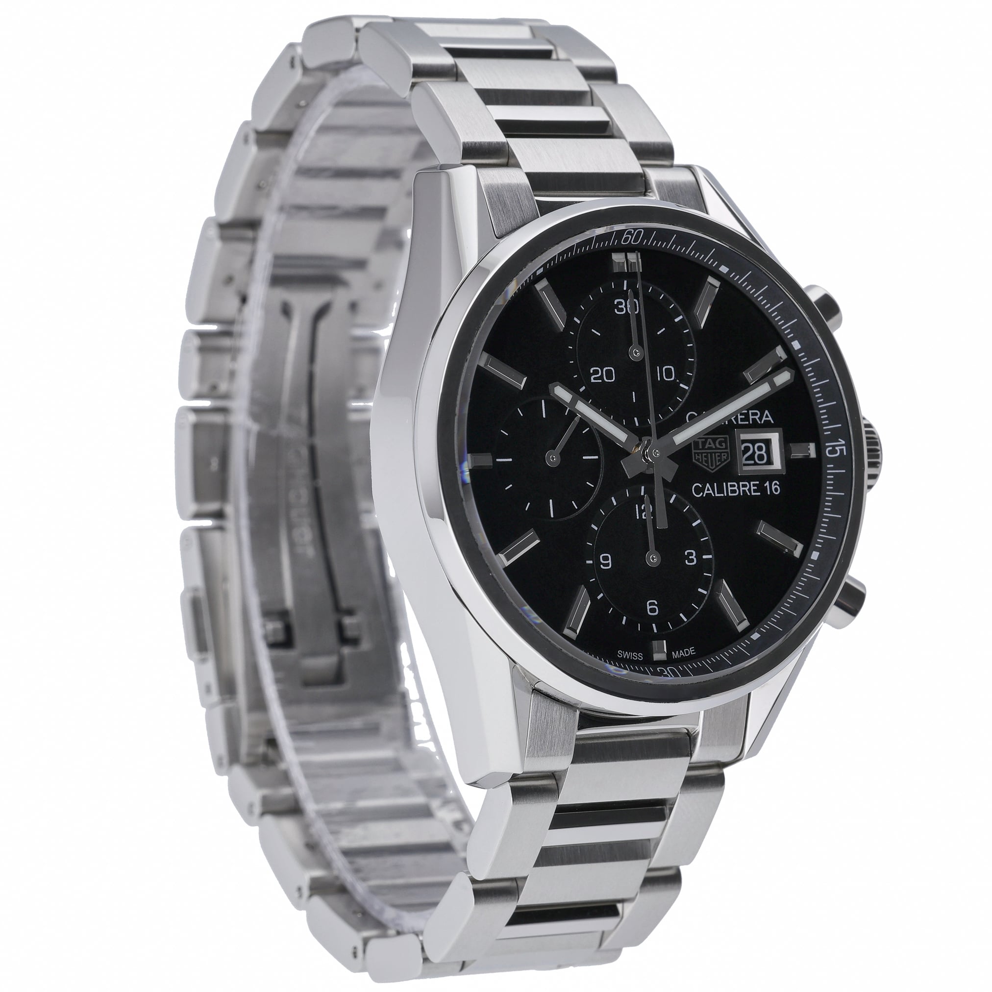 Tag Heuer Calibre 16 CBK2110 with black dial and steel case - product image 4