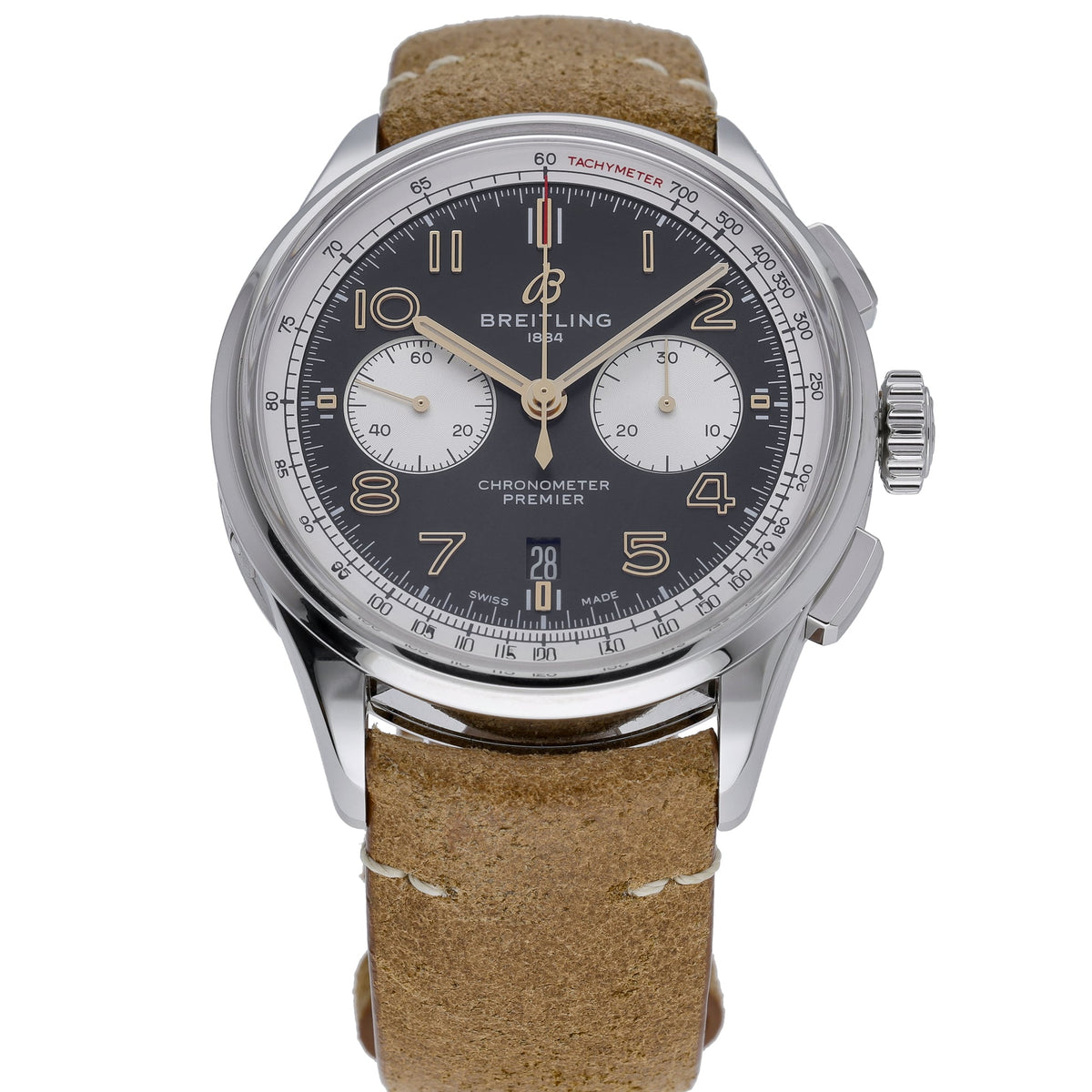 Breitling Premier B01 Chronograph 42 AB0118A21B1X1 with black dial and steel case - product image 2