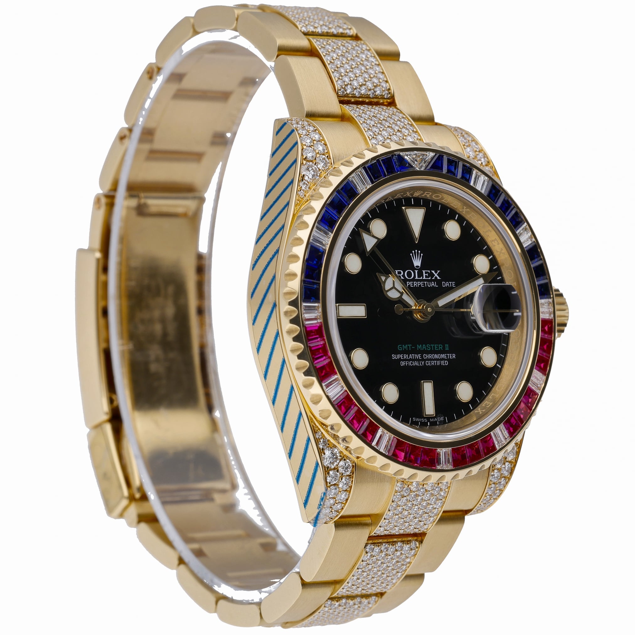 Rolex GMT-Master II 116758SARU with black dial and 18ct yellow gold case - product image 4