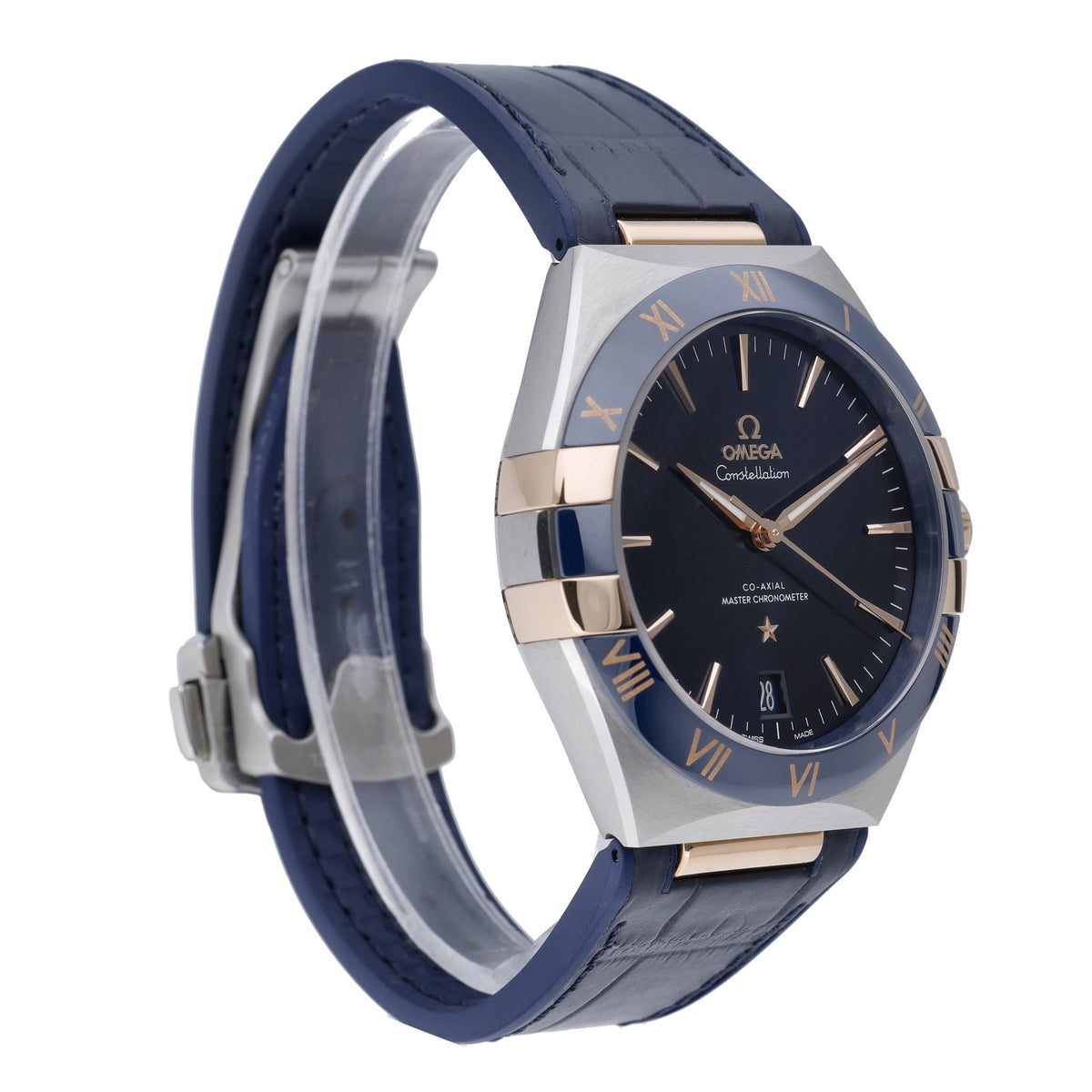 Omega Co-Axial Master Chronometer 13123412103001 with blue dial and steel & rose gold case - product image 4