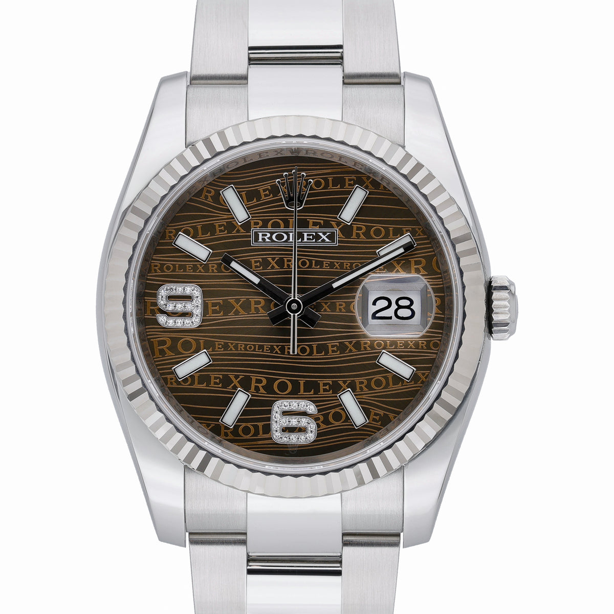Rolex Datejust 36 116234 with jubilee motif dial and steel & white gold case