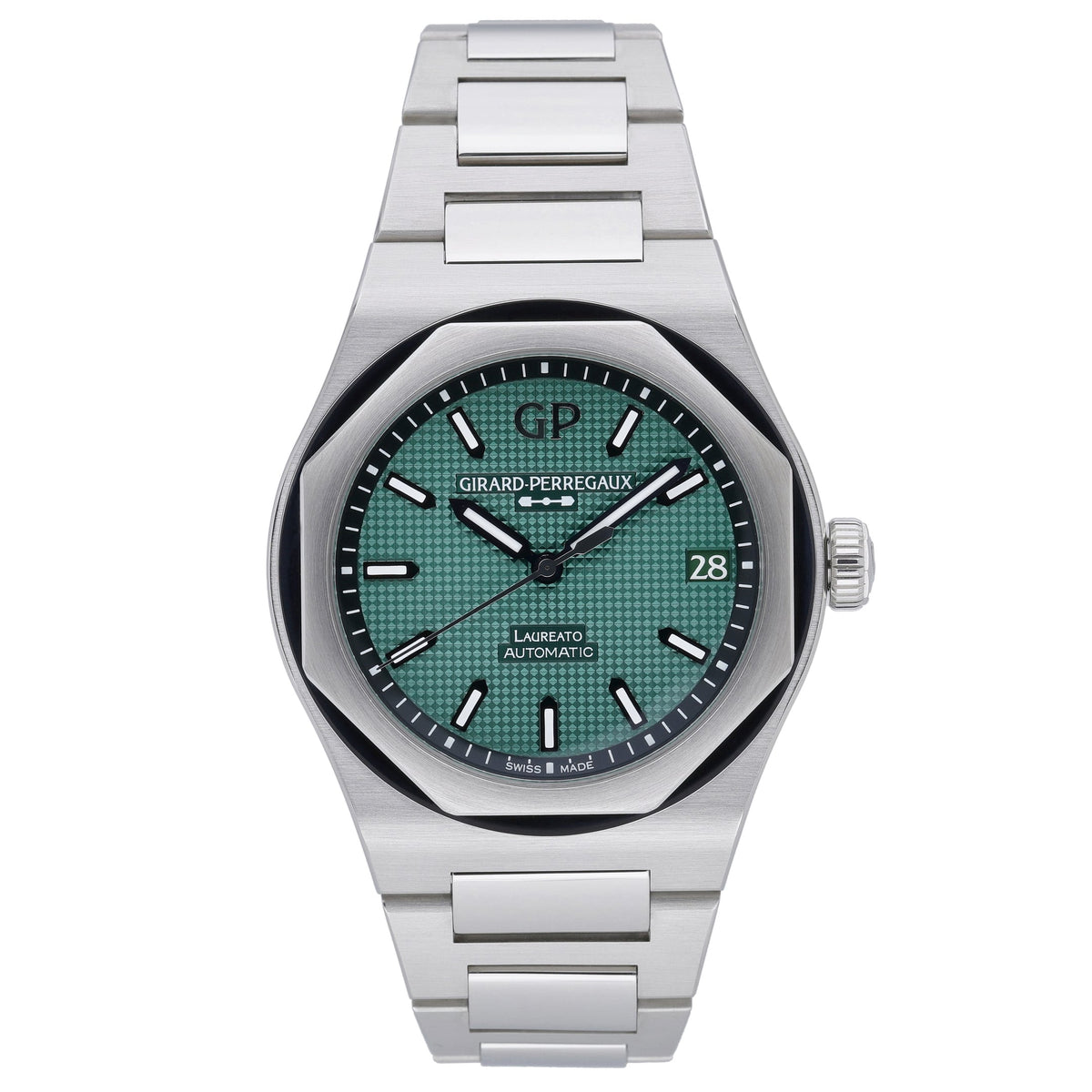 Girard-Perregaux Laureato 81010-11-3153-1CM with green dial and steel case - product image 2