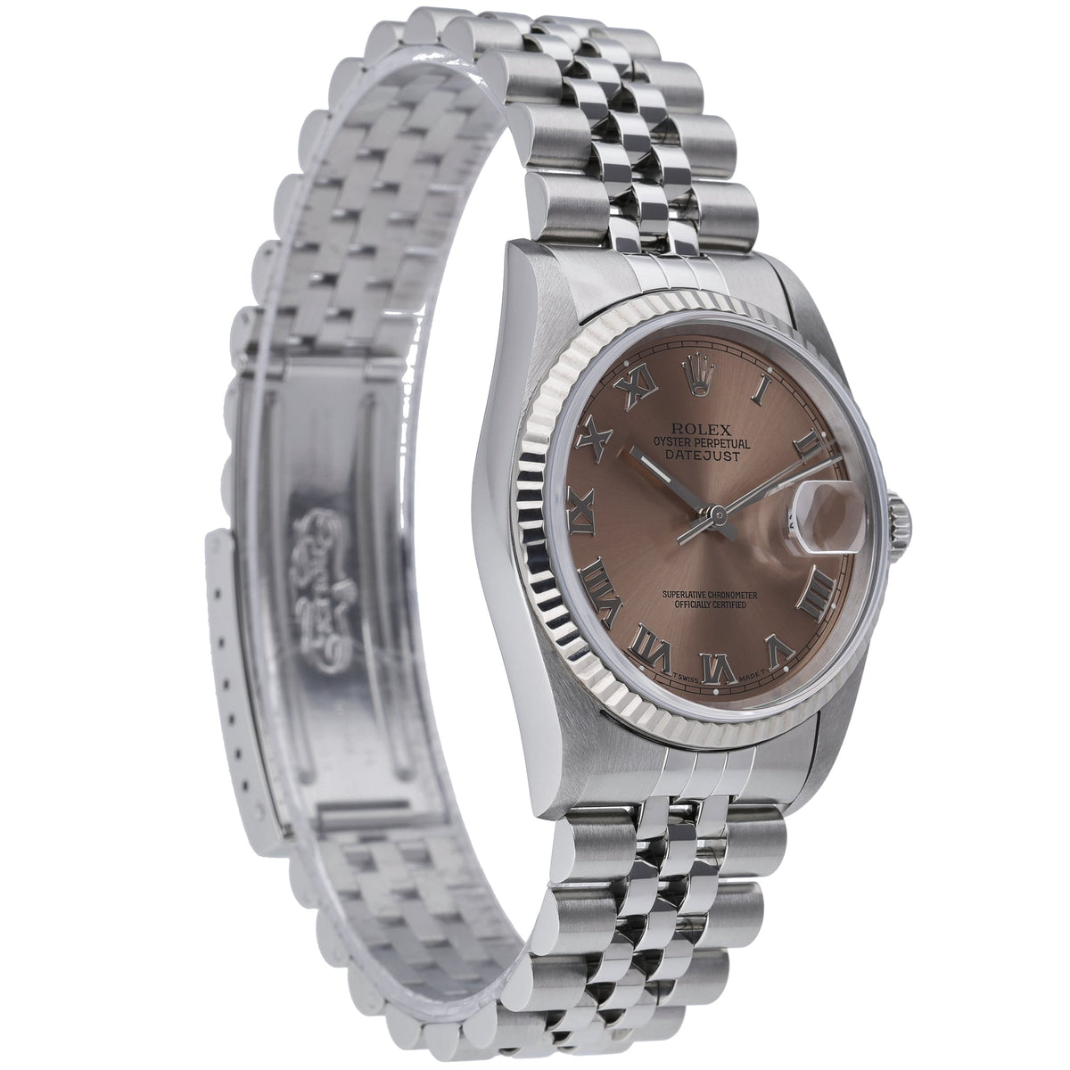 Rolex Datejust 16234 with salmon dial and steel & white gold case - product image 4