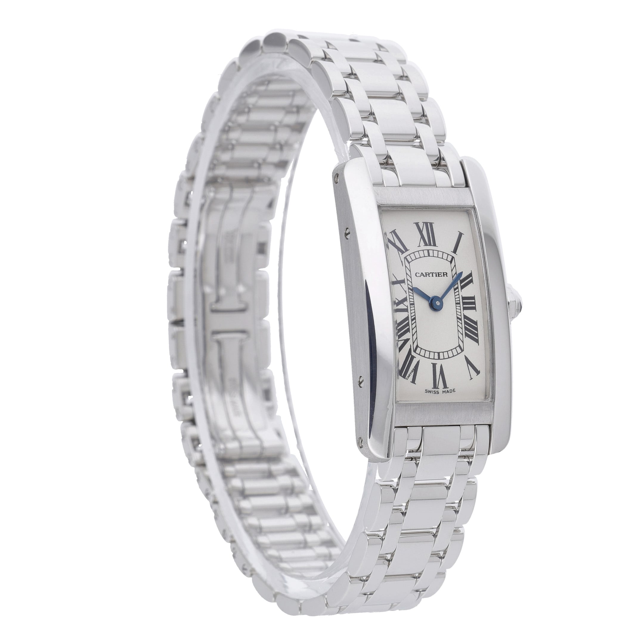 Cartier Tank Americaine 2489 with white dial and 18ct white gold case - product image 4
