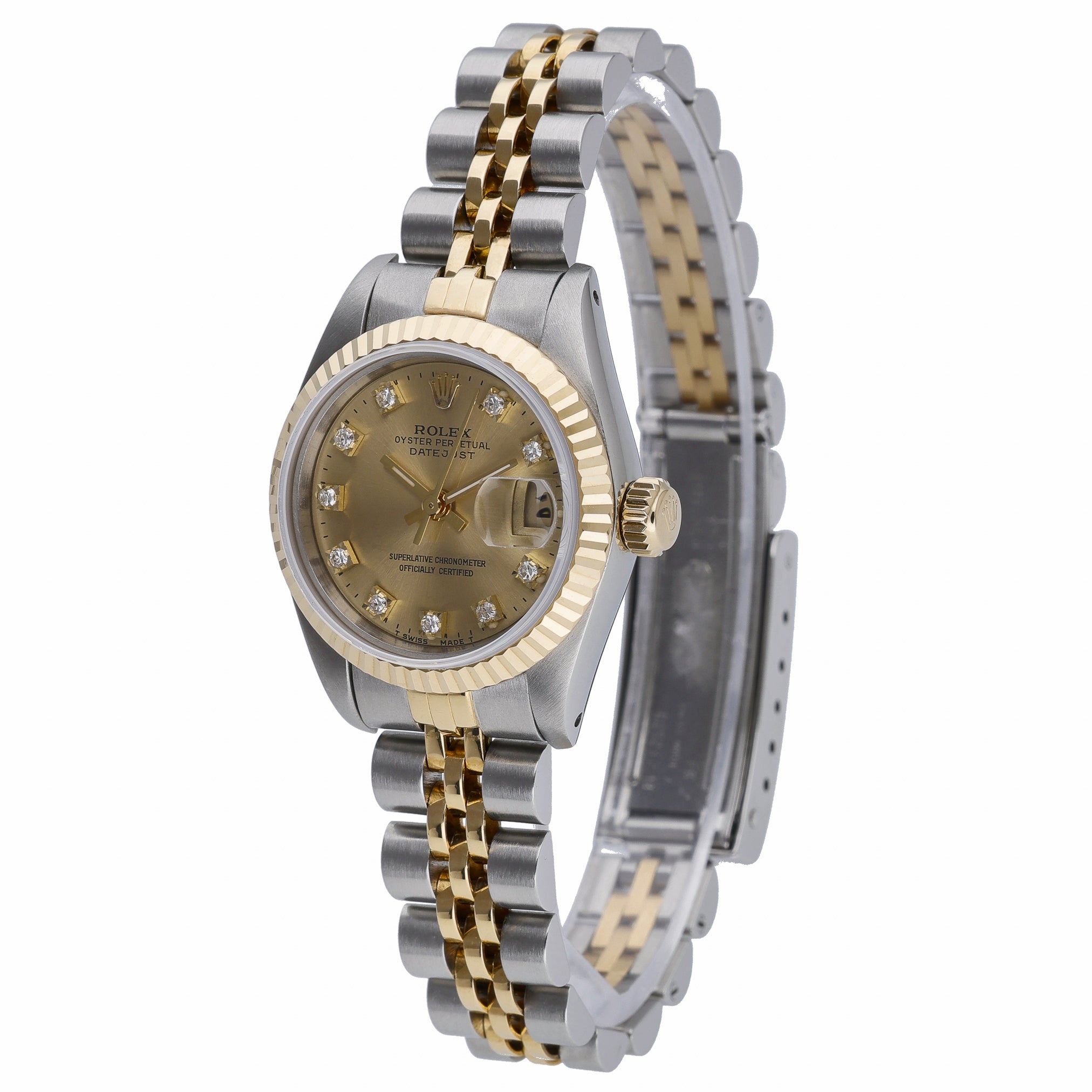 Rolex Datejust 26 69173 with champagne dial and steel & yellow gold case - product image 3