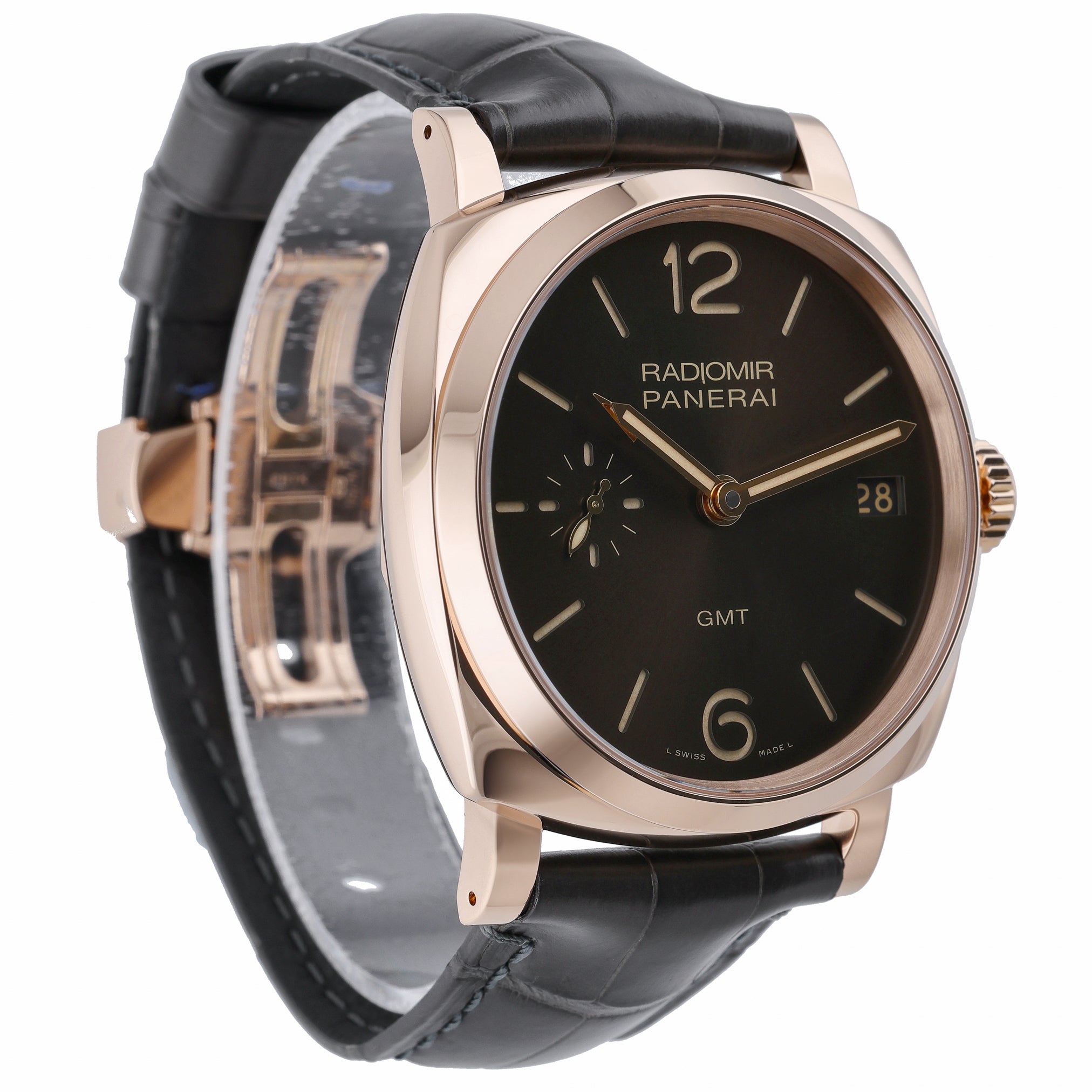 Panerai Radiomir 1940 3 Days Automatic PAM00570 with brown dial and 18ct rose gold case - product image 4