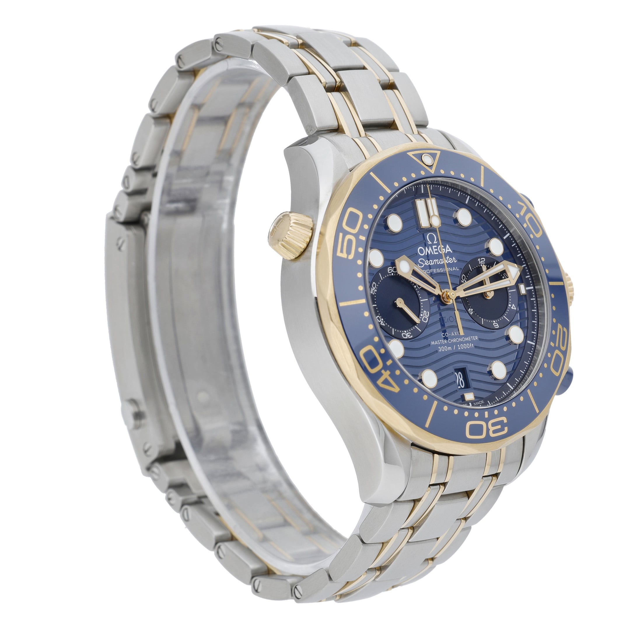 Omega Seamaster Diver 300 M 210.20.44.51.03.001 with blue dial and steel & yellow gold case - product image 4