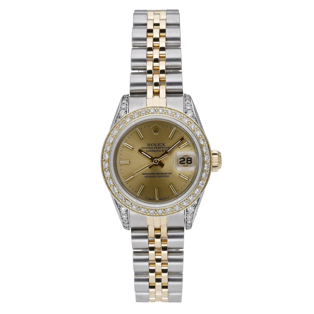 Rolex Datejust 69173 with champagne dial and steel & yellow gold case - product image 2
