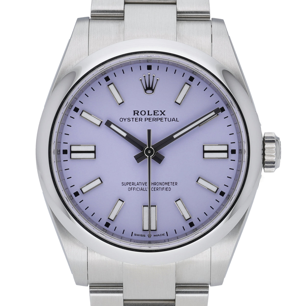 Rolex Rolex Oyster Perpetual 41 134300 with lavender dial and oystersteel case