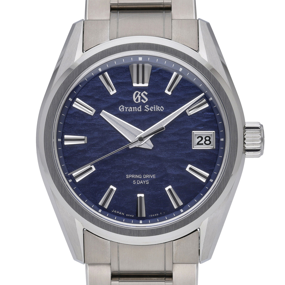 Grand Seiko Evolution 9 Collection SLGA019G with blue dial and titanium case