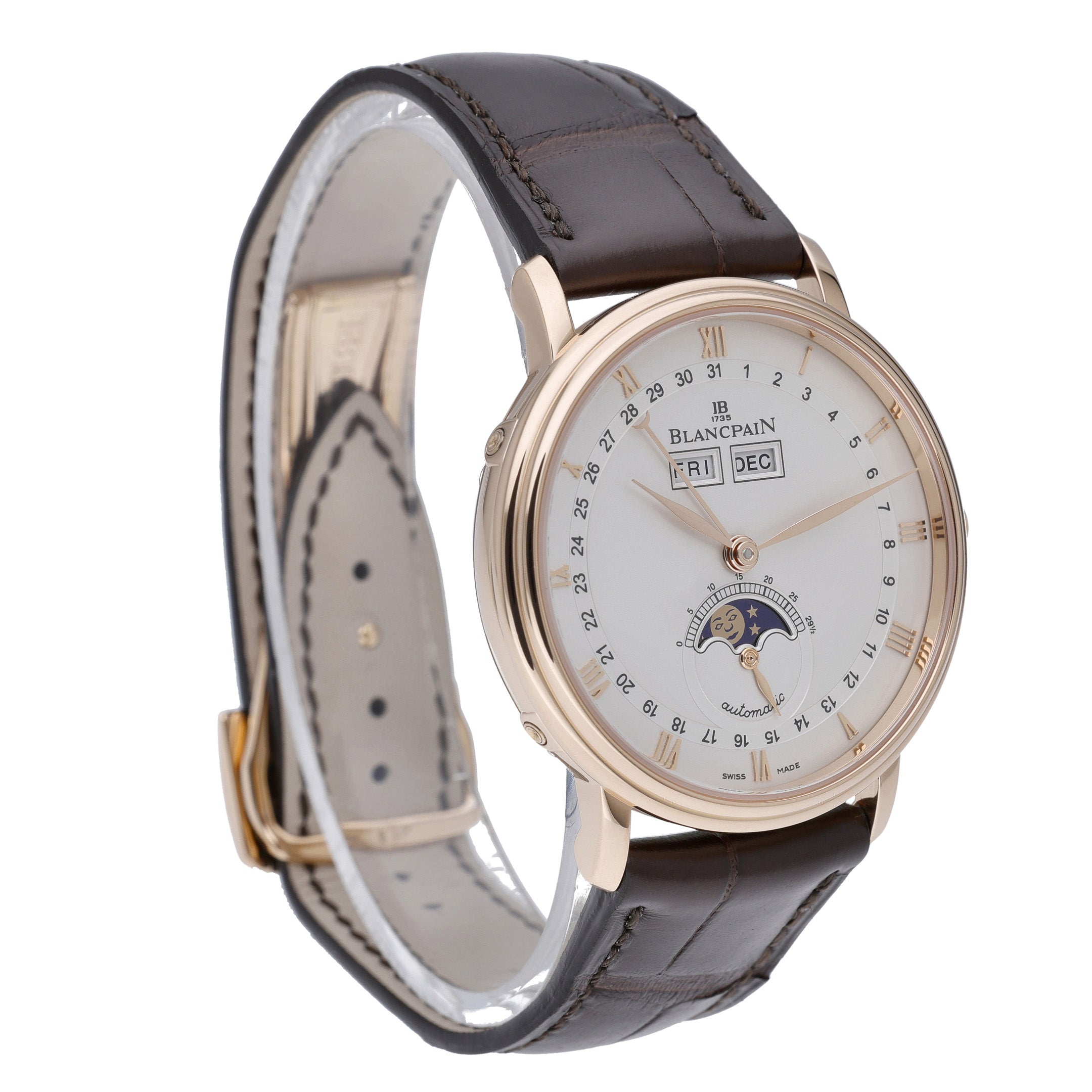 Blancpain Villeret 6263-3642A-55B with white dial and 18ct rose gold case - product image 4