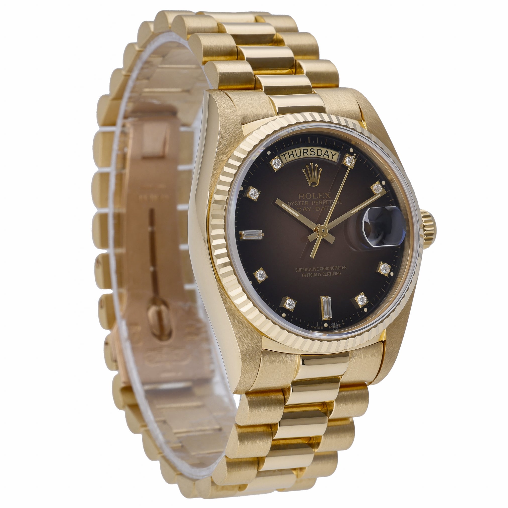 Rolex Day-Date 36 18038 with chocolate ombré dial and 18ct yellow gold case - product image 4