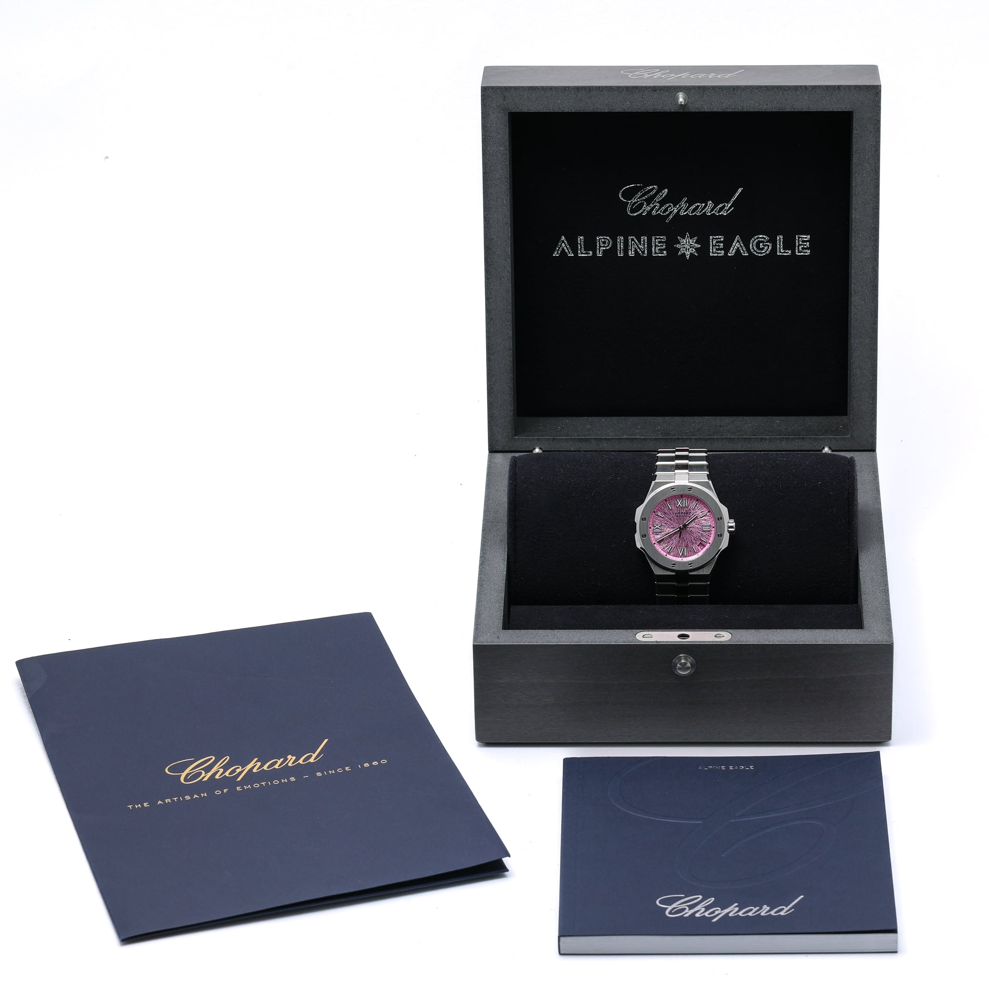 Chopard Alpine Eagle 298600-3022 with pink dial and steel case - product image 2