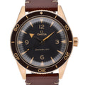 Omega Seamaster 300 234.92.41.21.10.001 with brown dial dial and 9ct gold case