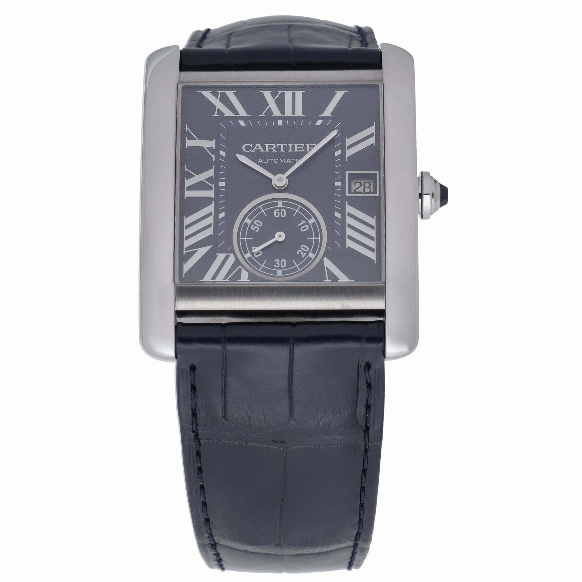 Cartier Tank MC 3589 with black dial and steel case - product image 2