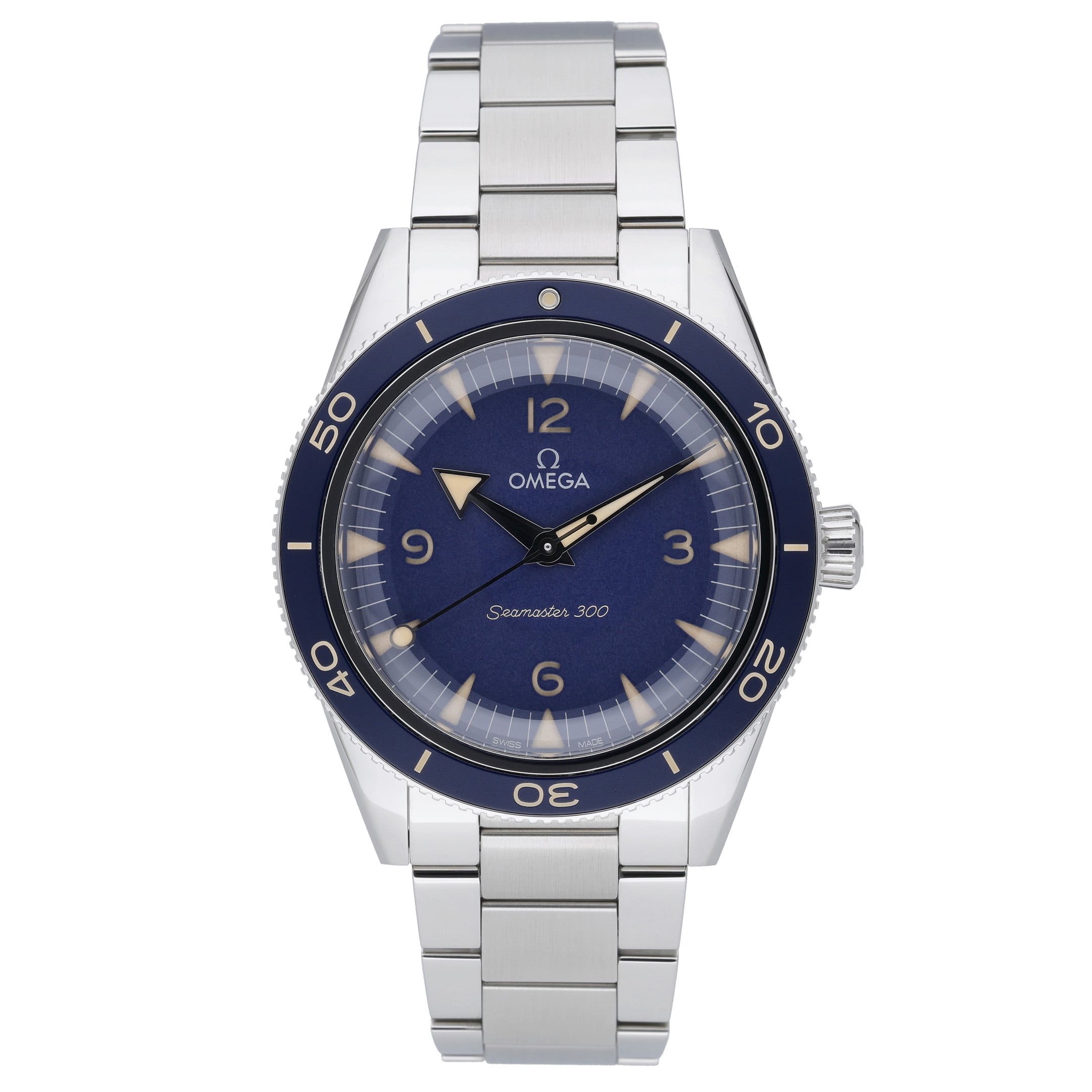 Omega Seamaster 300 234.30.41.21.03.001 with blue dial and steel case - product image 2