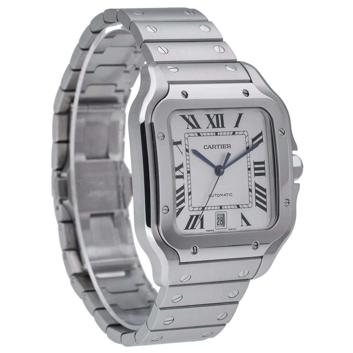 Cartier Santos De Cartier WSSA009 with white dial and steel case - product image 4