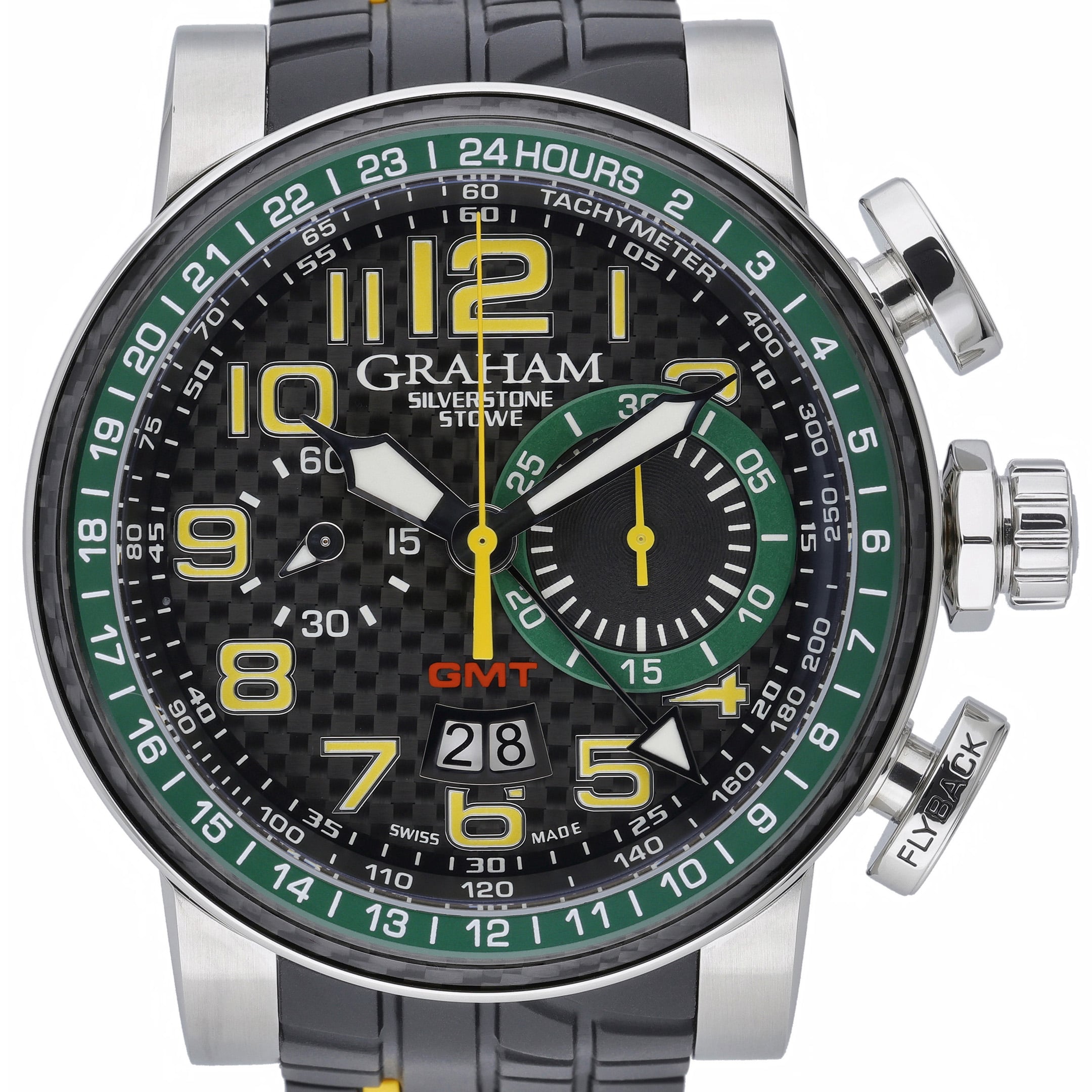 Graham Stowe GMT 2BLCH-0 with black dial and steel case