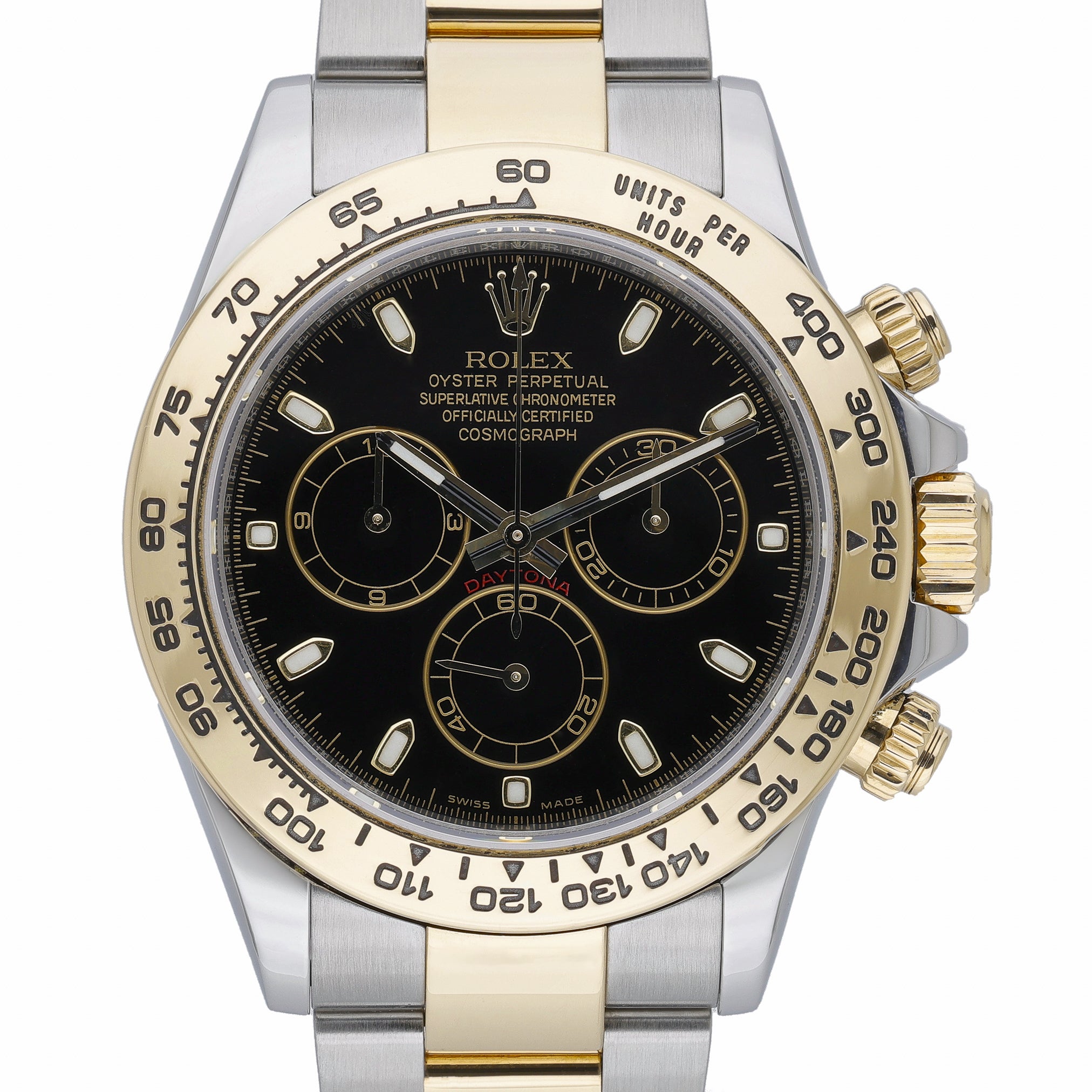 Rolex Daytona 116503 with black dial and steel & yellow gold case