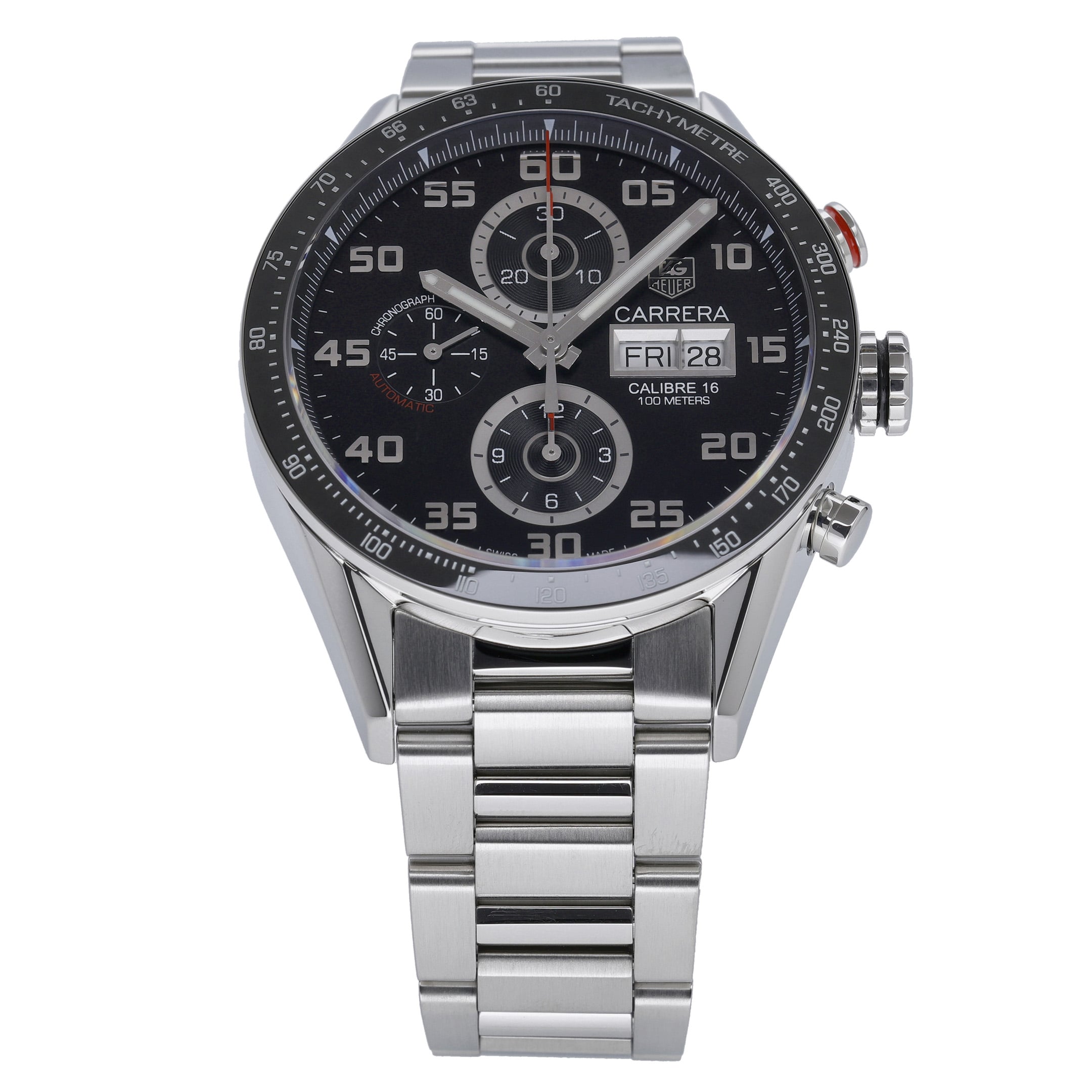 Tag Heuer Calibre 16 CV2A1R.BA0799 with black dial and steel case - product image 3