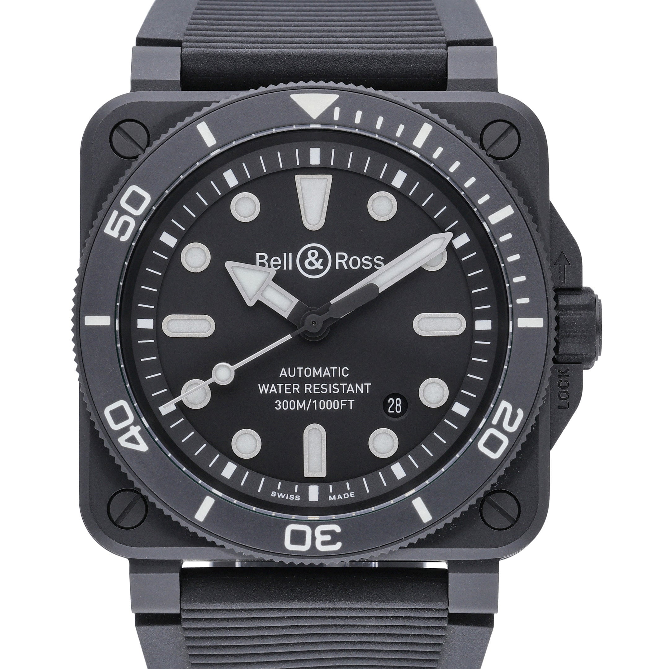 Bell & Ross BR-03 Diver Black Matte BR03A-D-BL-CE/SRB with black dial and ceramic case