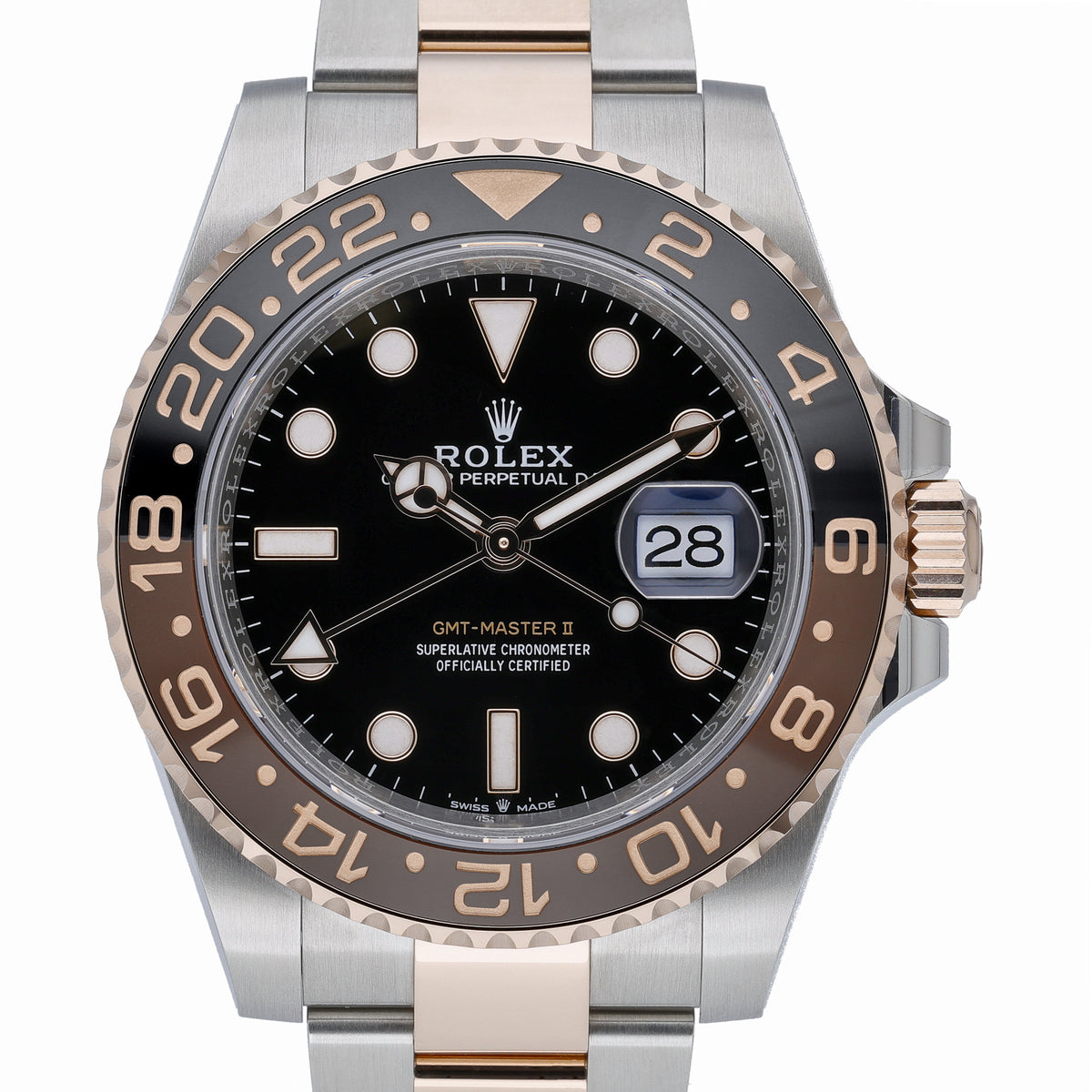 Rolex GMT-Master II 126711CHNR with black dial and steel & rose gold case