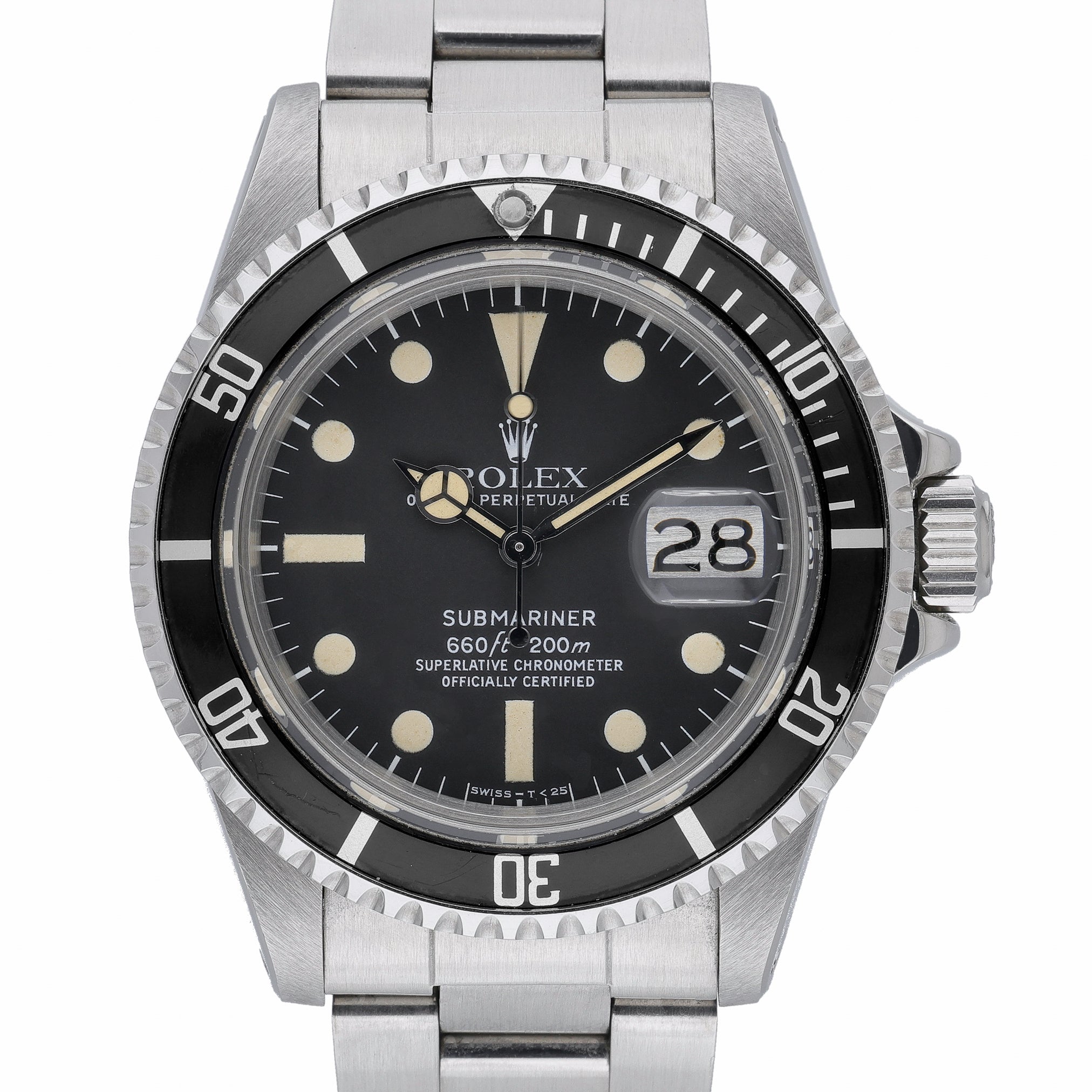 Rolex Submariner 1680 with black dial and steel case