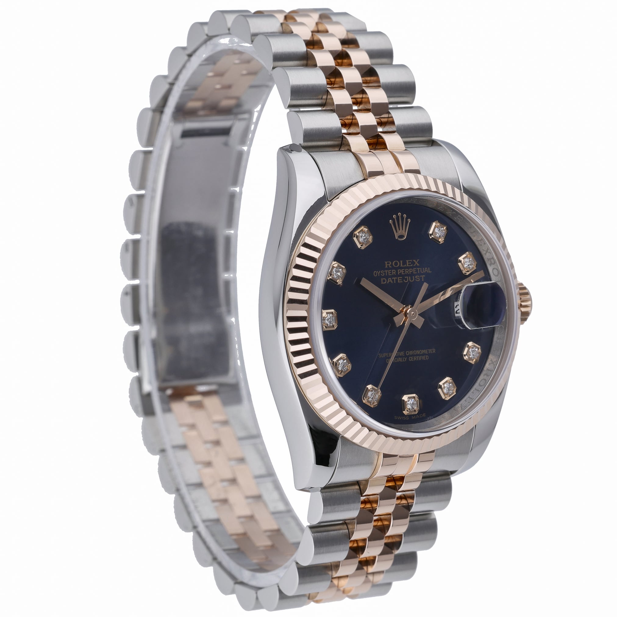 Rolex Datejust 116231 with blue dial and steel & rose gold case - product image 4