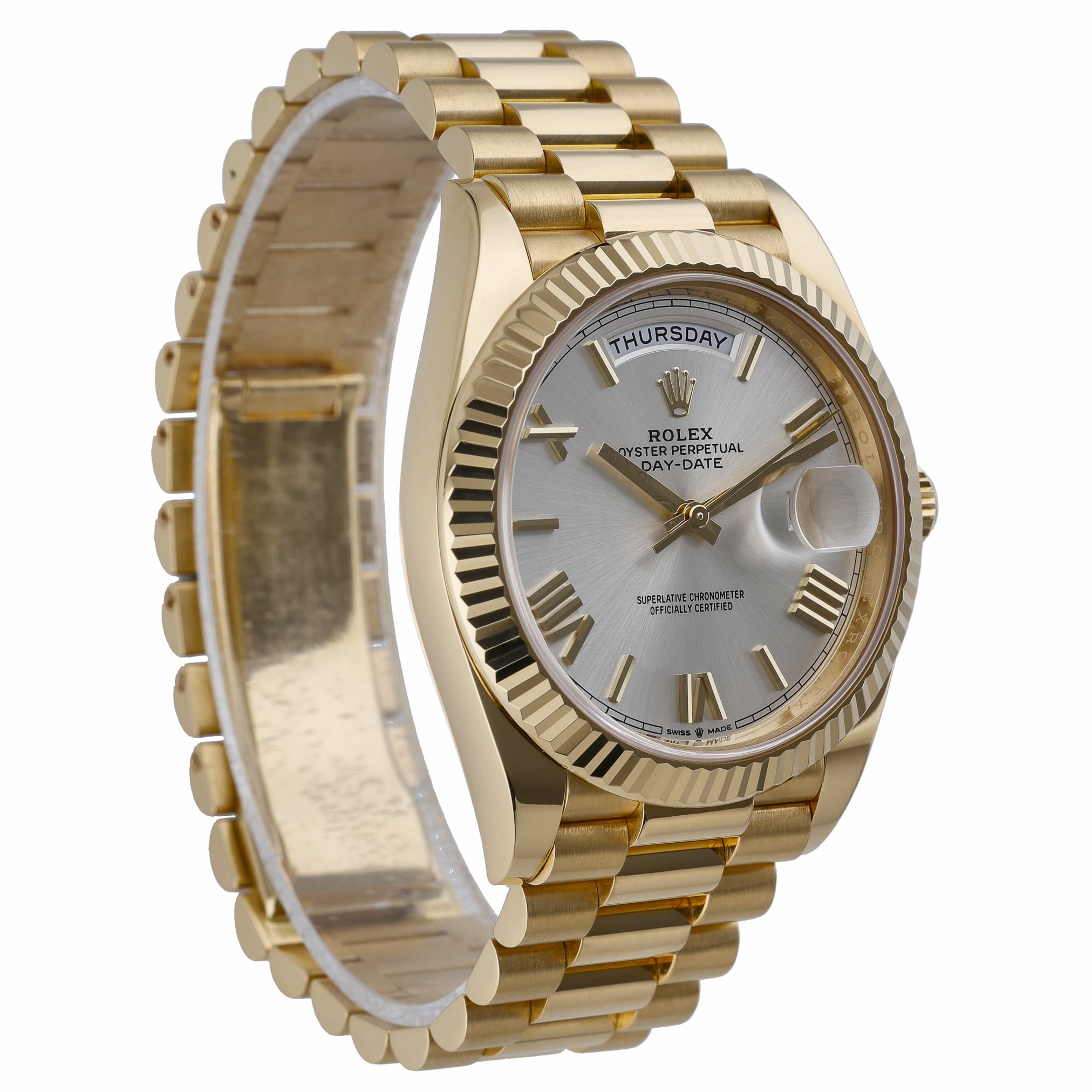 Rolex Day-Date 40 228238 with silver dial and 18ct yellow gold case - product image 4