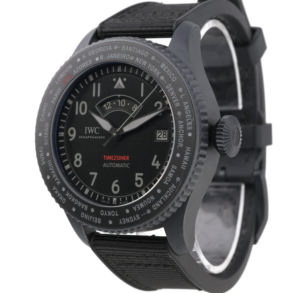 IWC Timezoner Top Gun Ceratanium IW395505 with black dial and ceramic case - product image 3