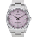 Rolex Oyster Perpetual 126000 with pink dial and oystersteel case